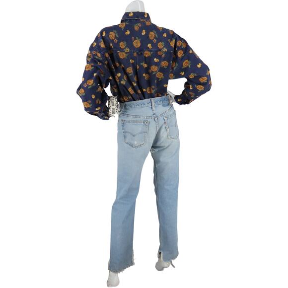 80s Vintage Levi's 501 Distressed Light Wash High Waisted Boho Denim Jeans 31 - Picture 2 of 13